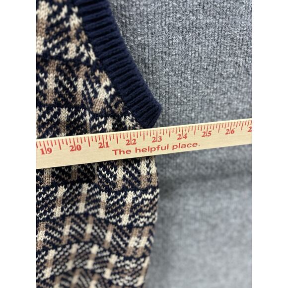 Alan Paine England Sweater Vest Men's EUR 52 UK 44 Brown 100% Cotton Vintage - Picture 4 of 7